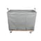 Steele Canvas Basket 14 BU Permanent Truck Blue Vinyl w/Grey Vinyl - 4in Casters 9214VBLUVGRYW4 - alternate 3